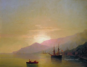 Landscapes Painting - Ivan Aivazovsky ships at anchor Seascape